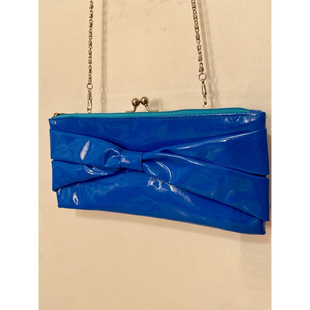 Bijoux Terner Shiny Blue Clutch/Purse